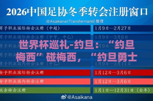 世界杯巡礼-约旦:“约旦梅西”碰梅西,“约旦勇士”不想被凑数 世界杯巡礼-约旦:“约旦梅西”碰梅西,“约旦勇士”不想被凑数